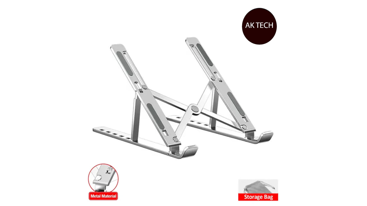 Metal Laptop Stand | Portable Aluminum Folding Adjustable Laptop Stand